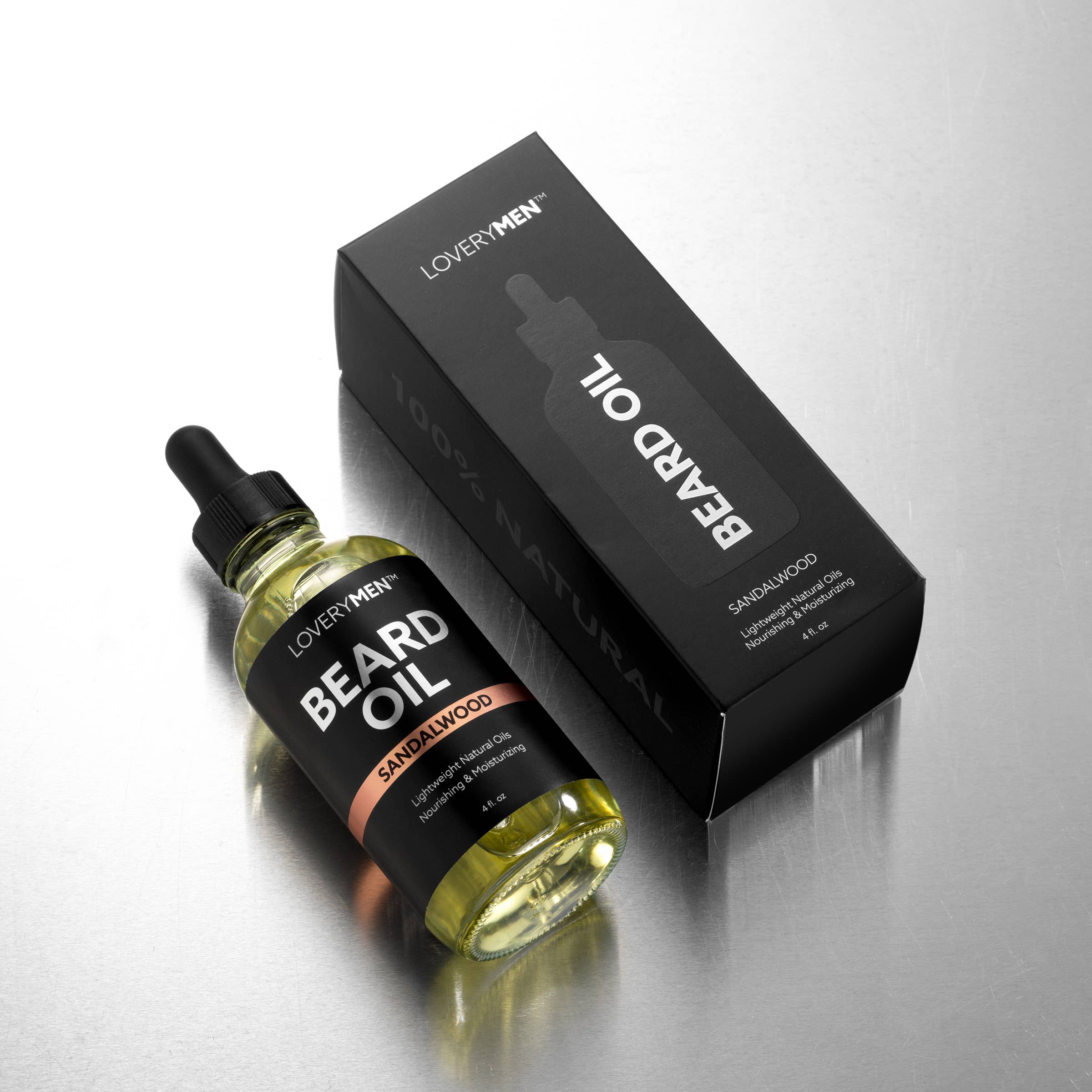 LOVERYMEN Sandalwood Scented  Beard Oil - 4 oz