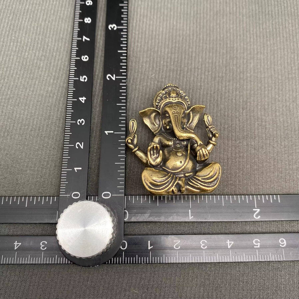 Indian Elephant Trunk God Crafts Brass Desktop Ornaments