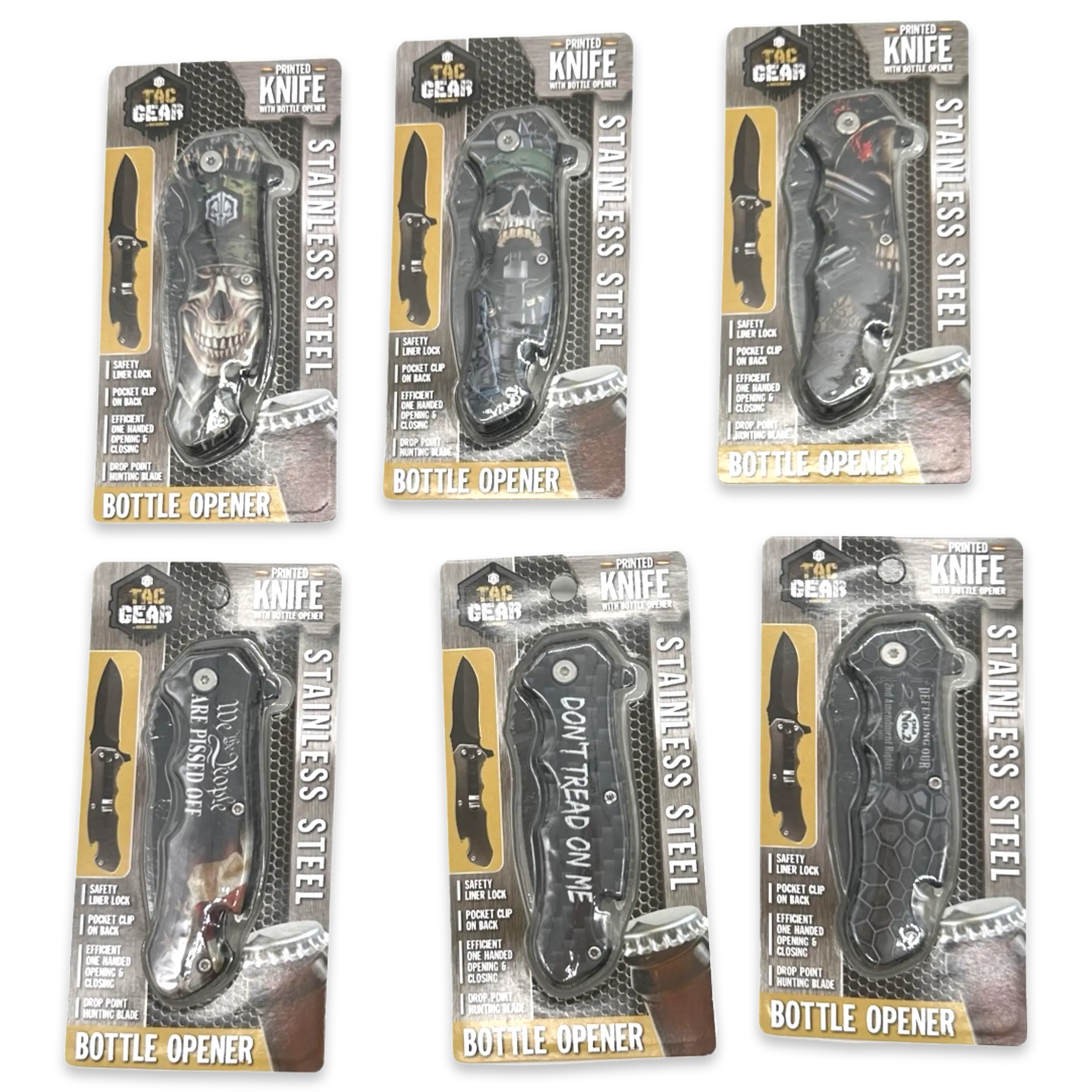 Tac Gear Multi Use Knife Printed Bulk Closeout Assortment