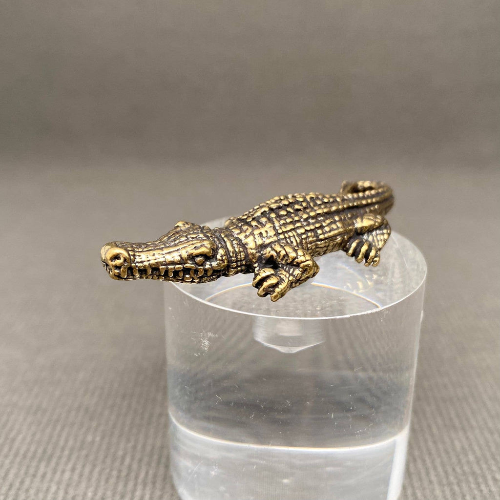 Brass Little Crocodile Crafts Decoration Desktop Ornaments