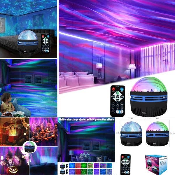 The Q6 LED Starry Projection Light - USB Charging - Included