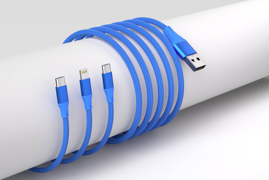 3-in-1 Cable For IPhone/Ipad & Android Devices - Retail Pack