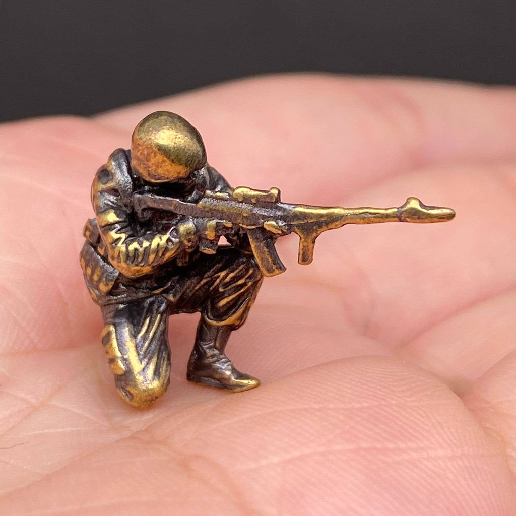 Brass Soldier Crafts Decoration Desktop Ornaments