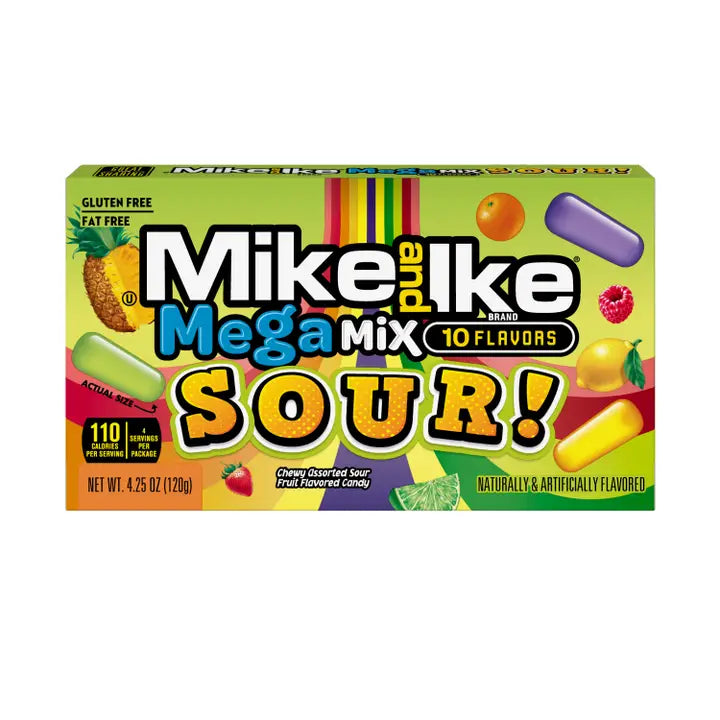 Mike & Ike Mega Mix Sour Theater Box, 4.25oz