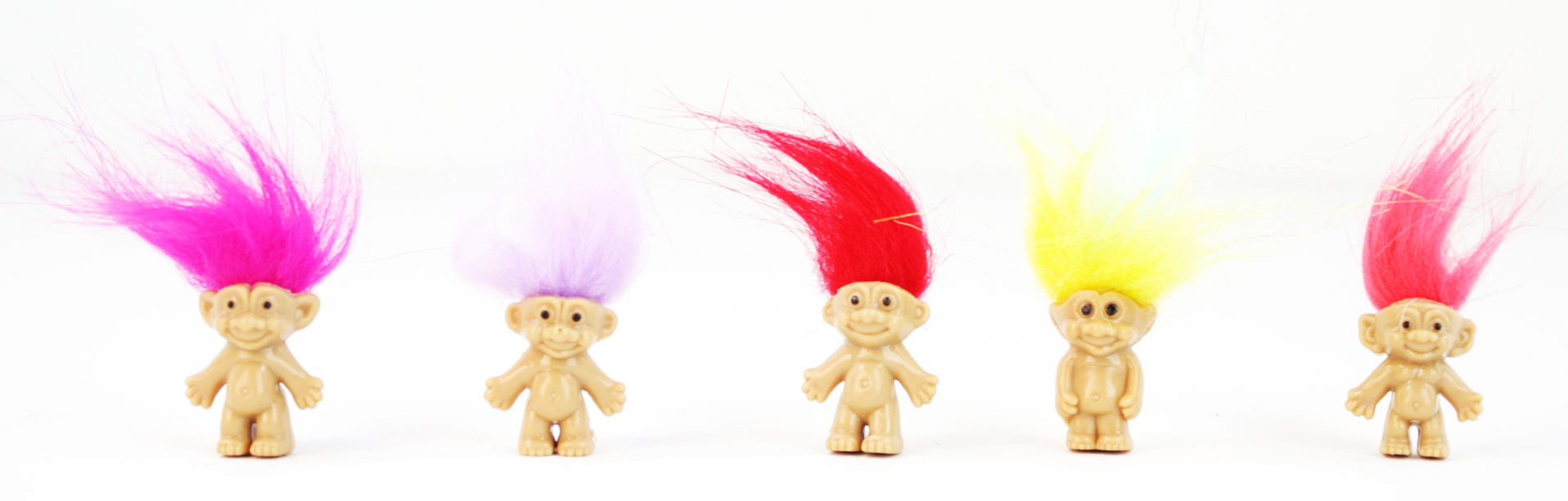 Pack of 5 Mini Troll Dolls