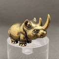 Cute Brass Rhino Crafts Decoration Desktop Ornaments