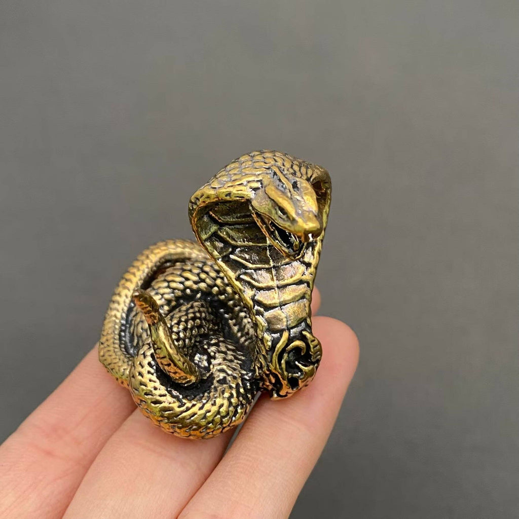 Brass Cobra Snake Crafts Desktop Ornaments Decoration