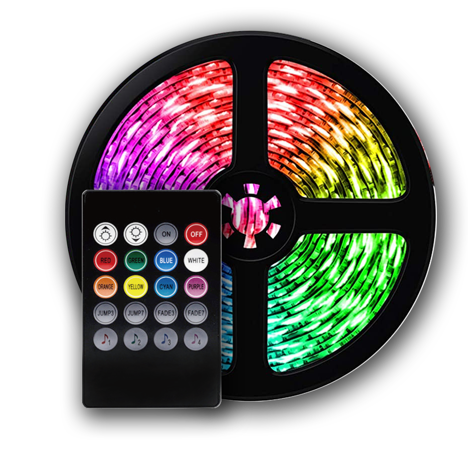 Sound Activated Multi-Color LED Light Strips- 15/20/30/50 ft