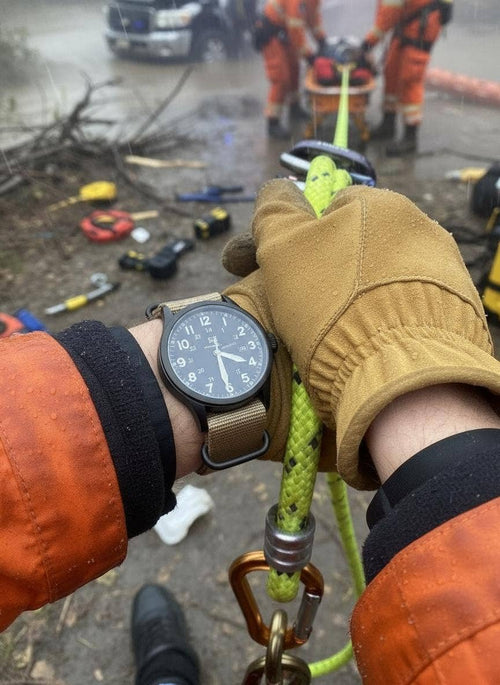 42MM Black Military Watch- 3 Nato Military Straps