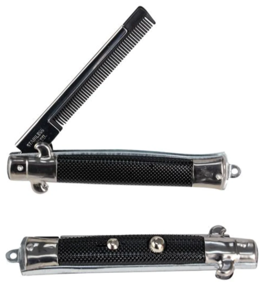 Folding Pocket Comb - Switchblade Style