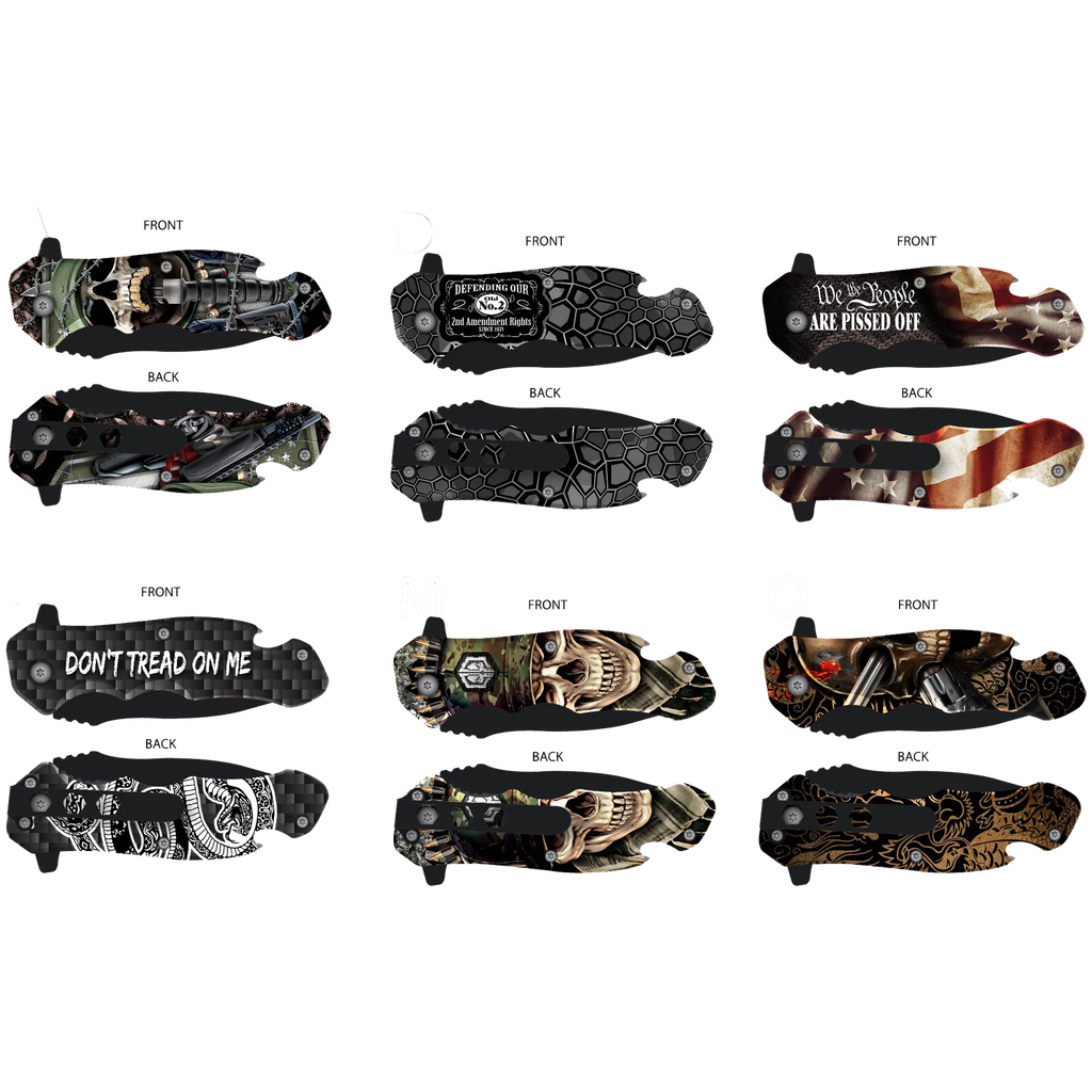 Tac Gear Multi Use Knife Printed Bulk Closeout Assortment