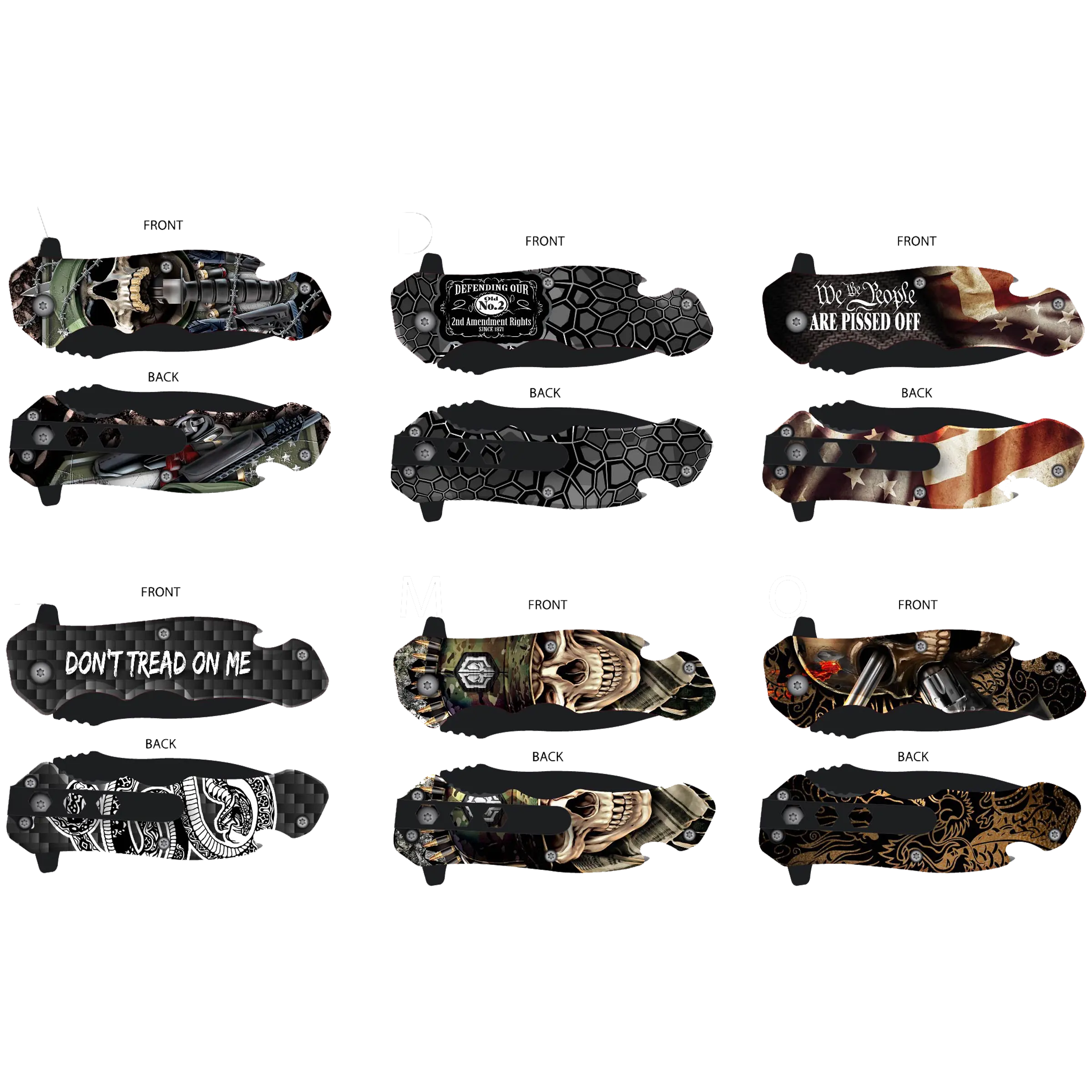 Tac Gear Multi Use Knife Printed Bulk Closeout Assortment