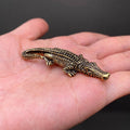 Brass Little Crocodile Crafts Decoration Desktop Ornaments