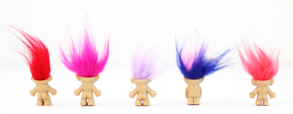 Pack of 5 Mini Troll Dolls