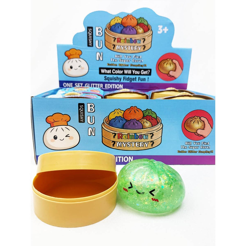 Glitter Light Up Mystery Dumpling Squishy with Steamer