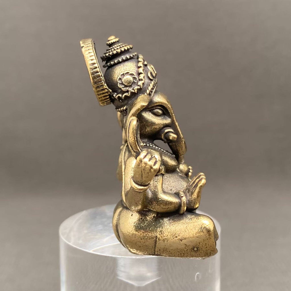 Indian Elephant Trunk God Crafts Brass Desktop Ornaments