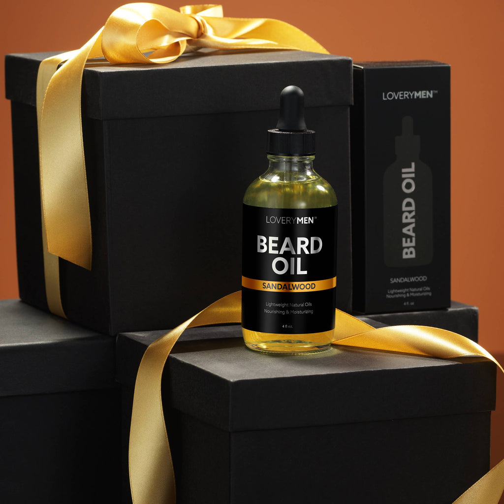 LOVERYMEN Sandalwood Scented  Beard Oil - 4 oz