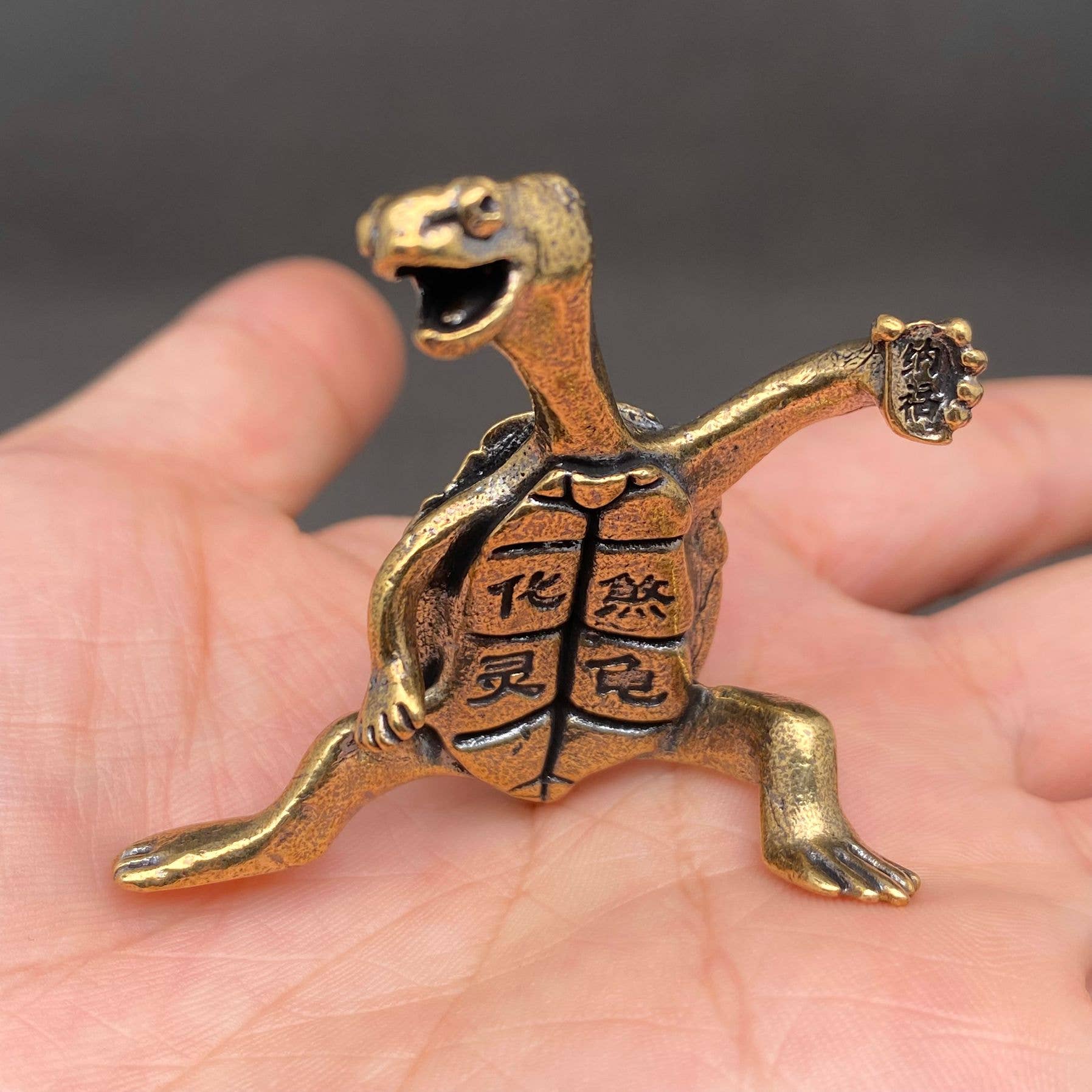 Chinese Style Brass Turtle Crafts Decoration Desktop Ornaments