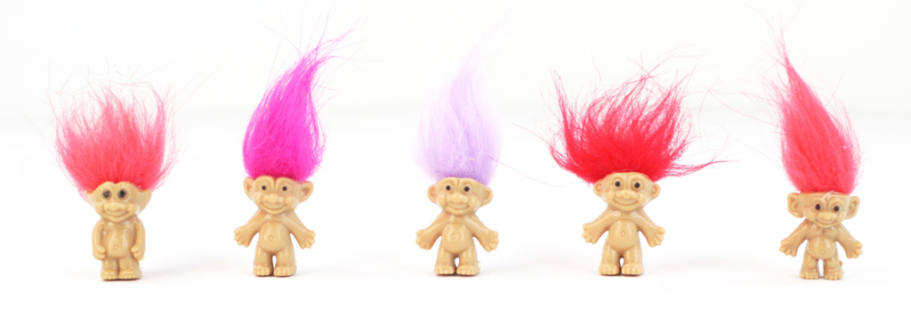 Pack of 5 Mini Troll Dolls