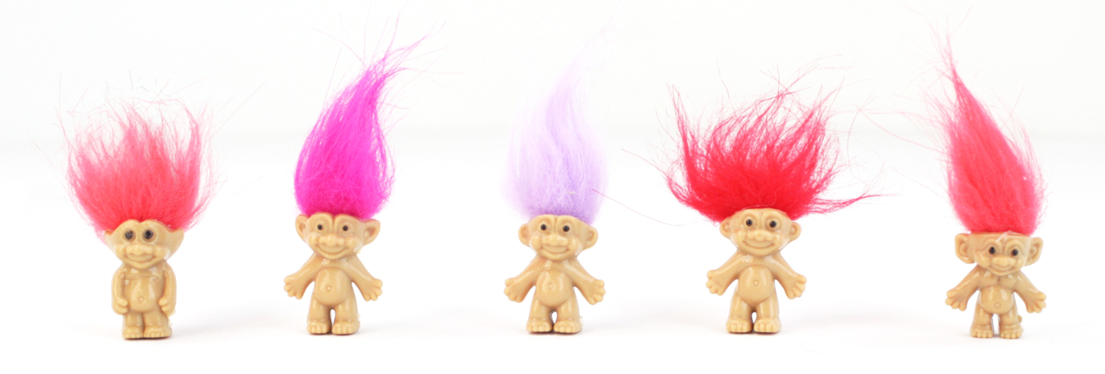 Pack of 5 Mini Troll Dolls