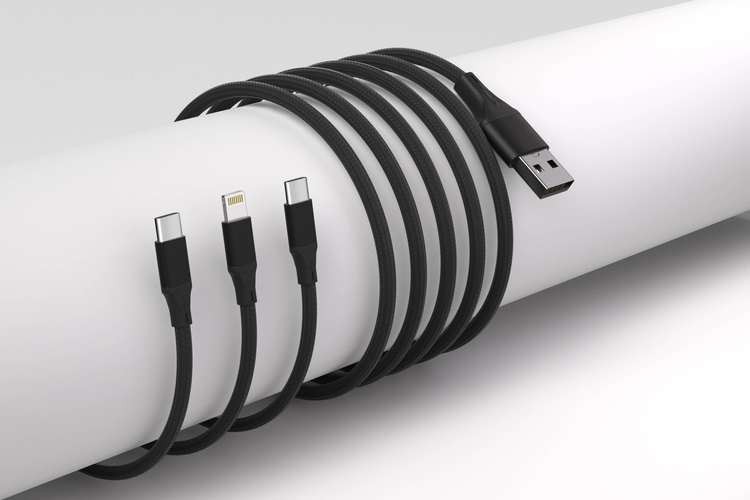 3-in-1 Cable For IPhone/Ipad & Android Devices - Retail Pack