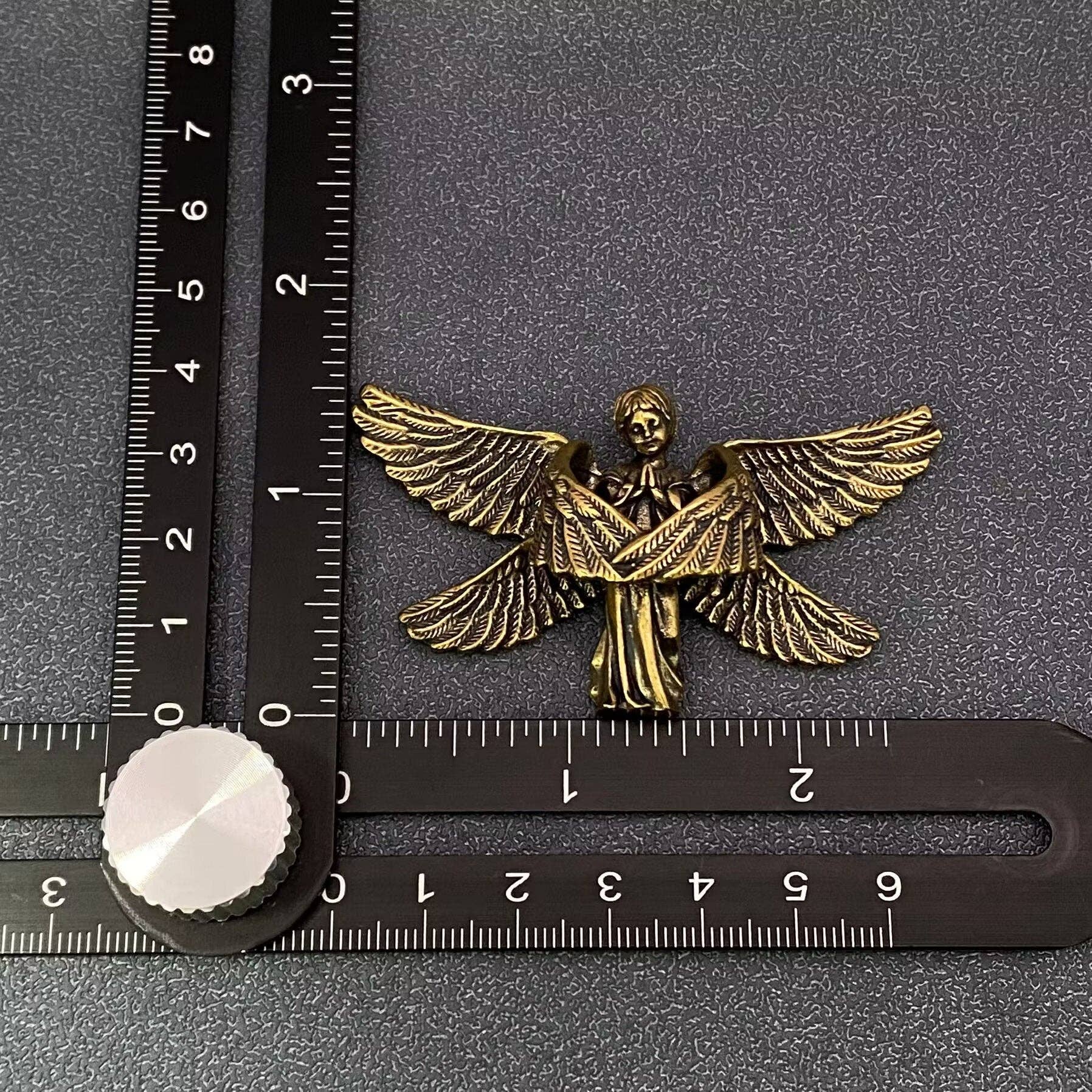 Brass Angel Statue Crafts Desktop Ornaments Decoration