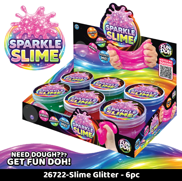 Fun Doh Glitter Slime Sensory Fidget Assortment