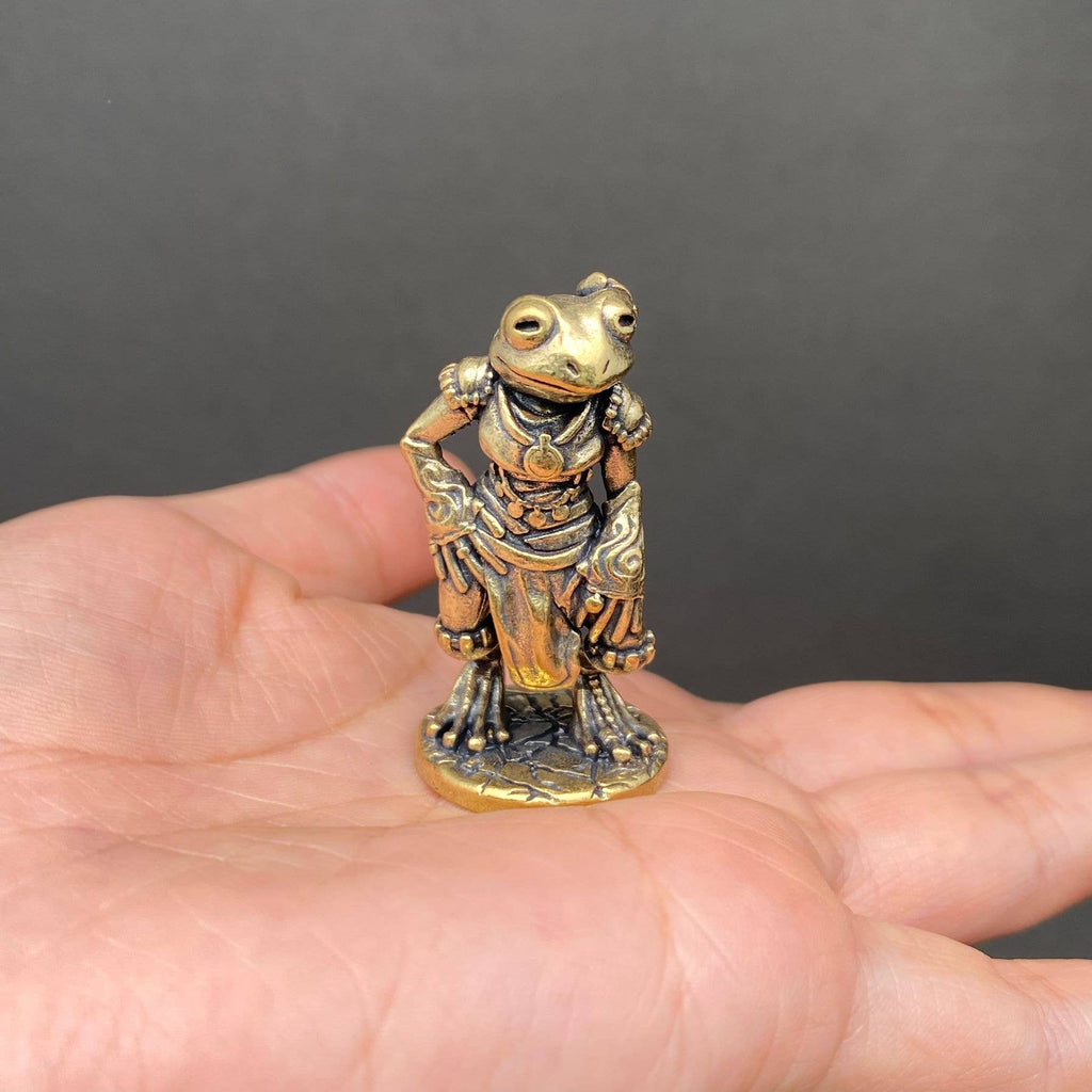 Brass Frog Warrior Crafts Decoration Desktop Ornaments