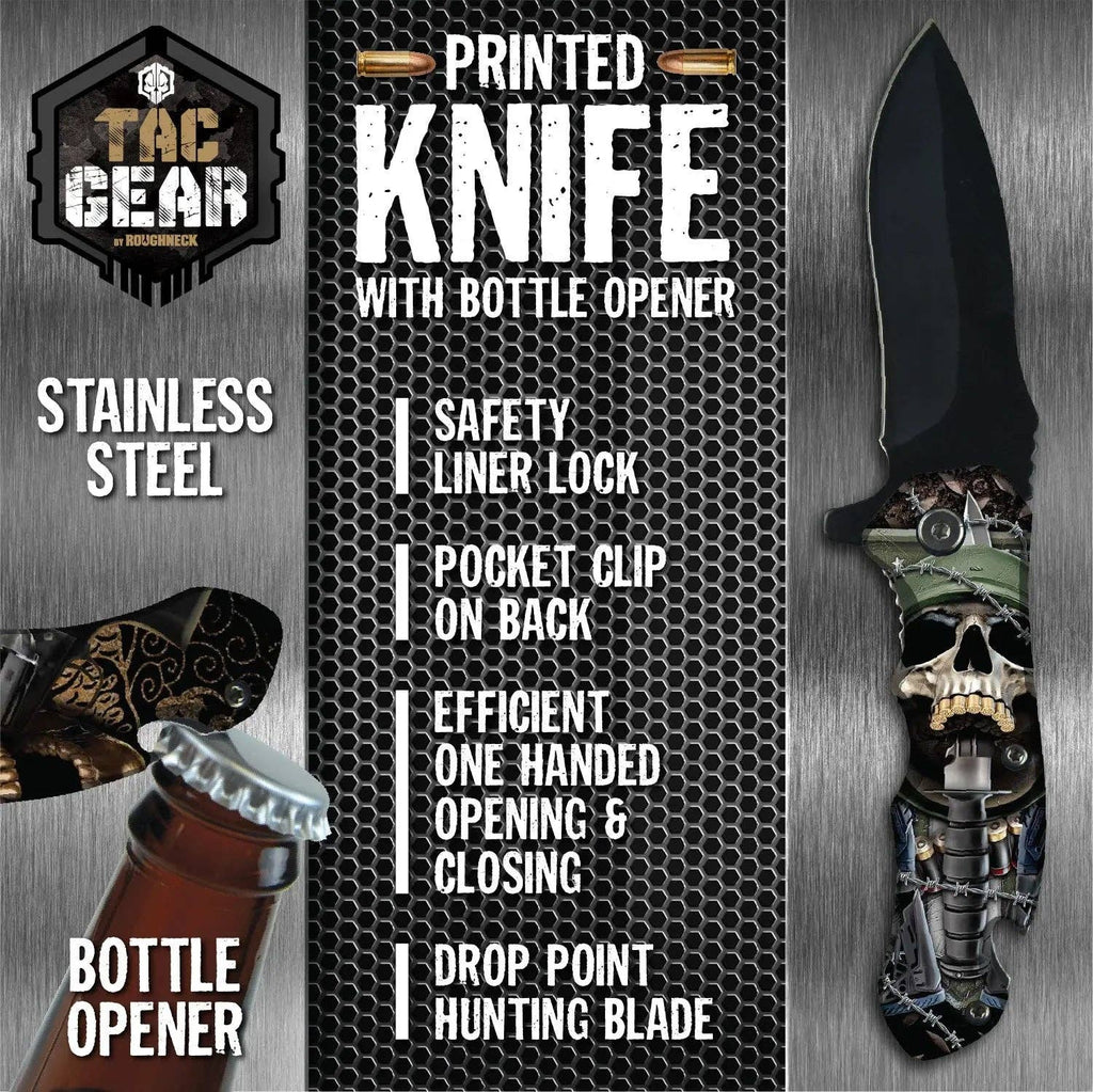 Tac Gear Multi Use Knife Printed Bulk Closeout Assortment