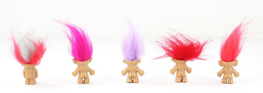 Pack of 5 Mini Troll Dolls