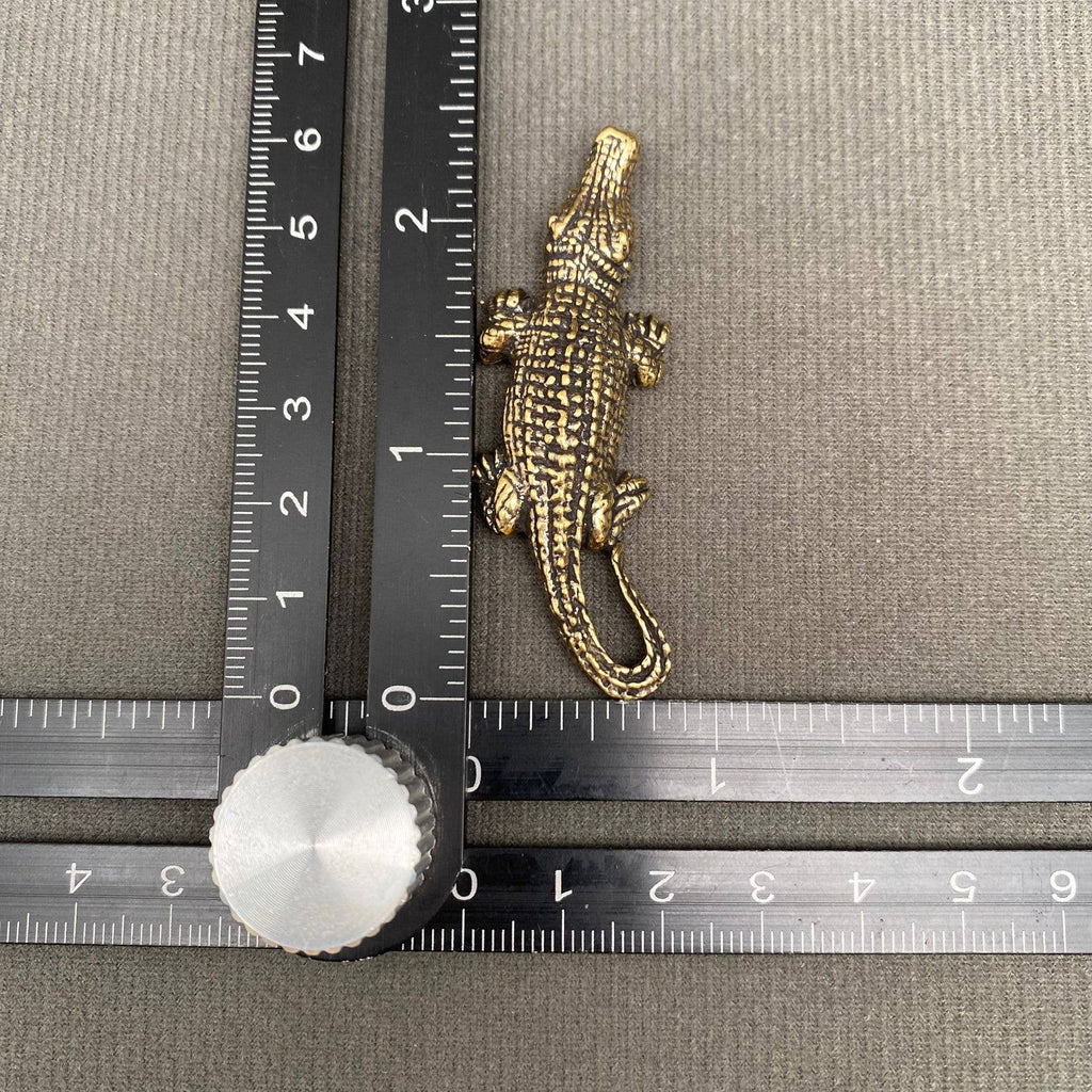 Brass Little Crocodile Crafts Decoration Desktop Ornaments
