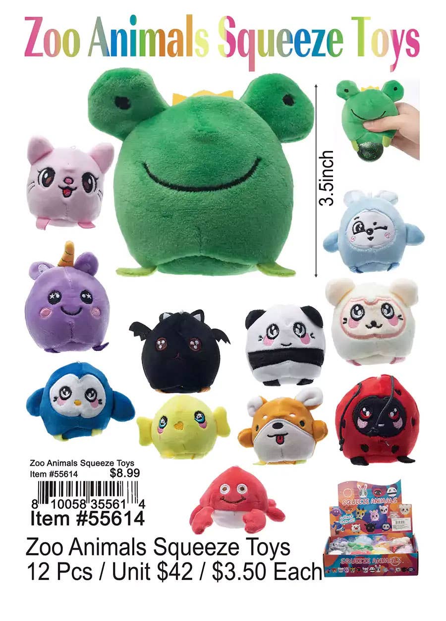 Zoo Animals Squeeze Toys .