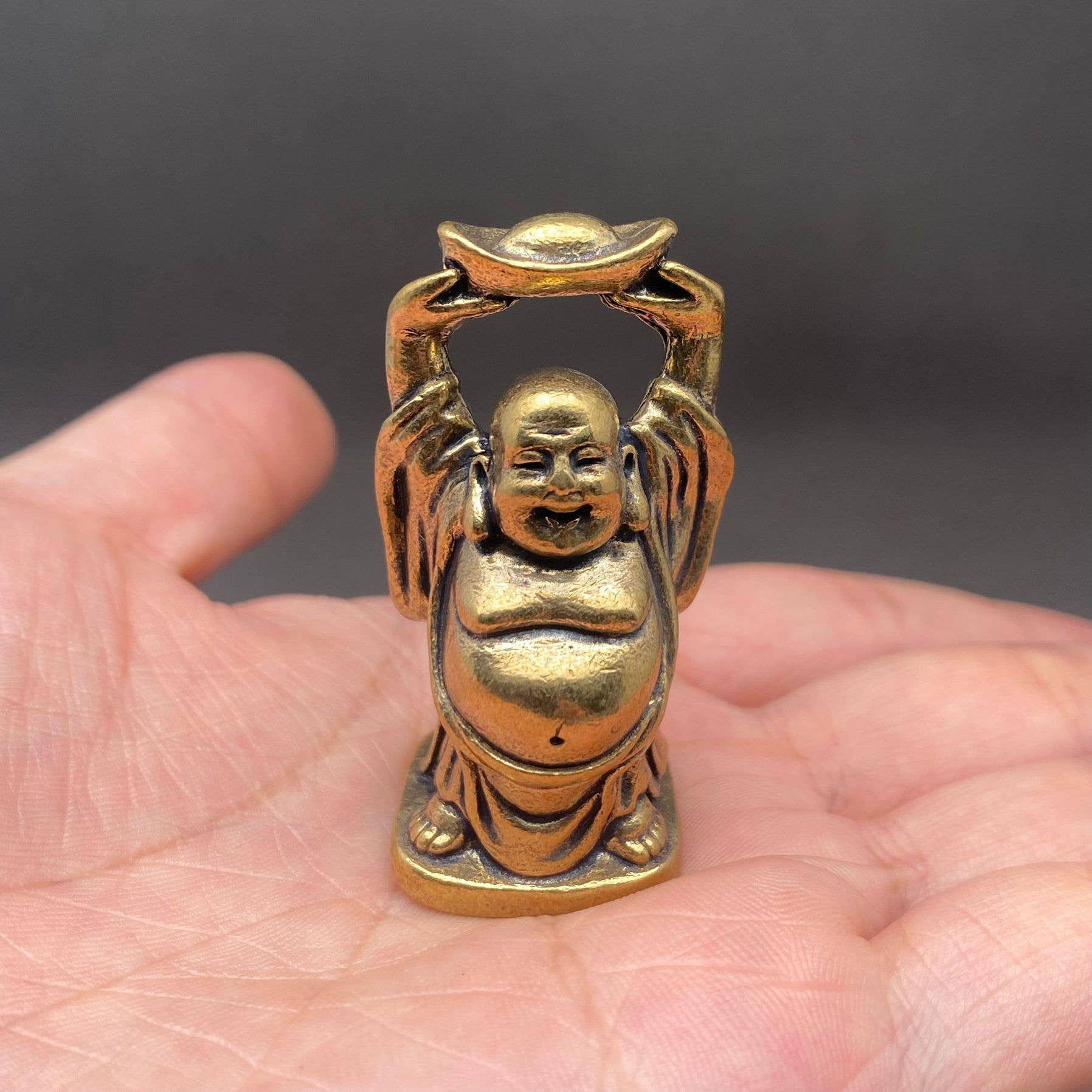 Brass Maitreya Buddha Crafts Desktop Ornaments Decoration