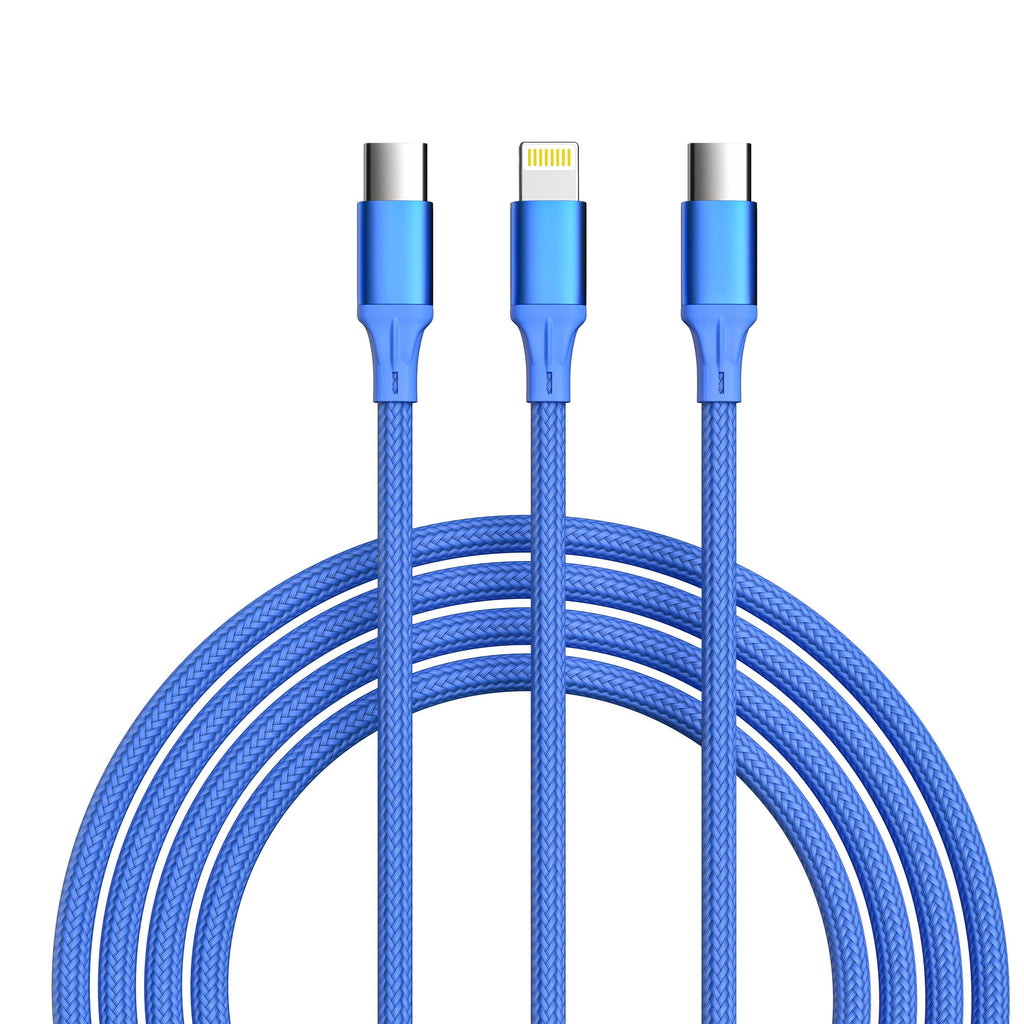3-in-1 Cable For IPhone/Ipad & Android Devices - Retail Pack