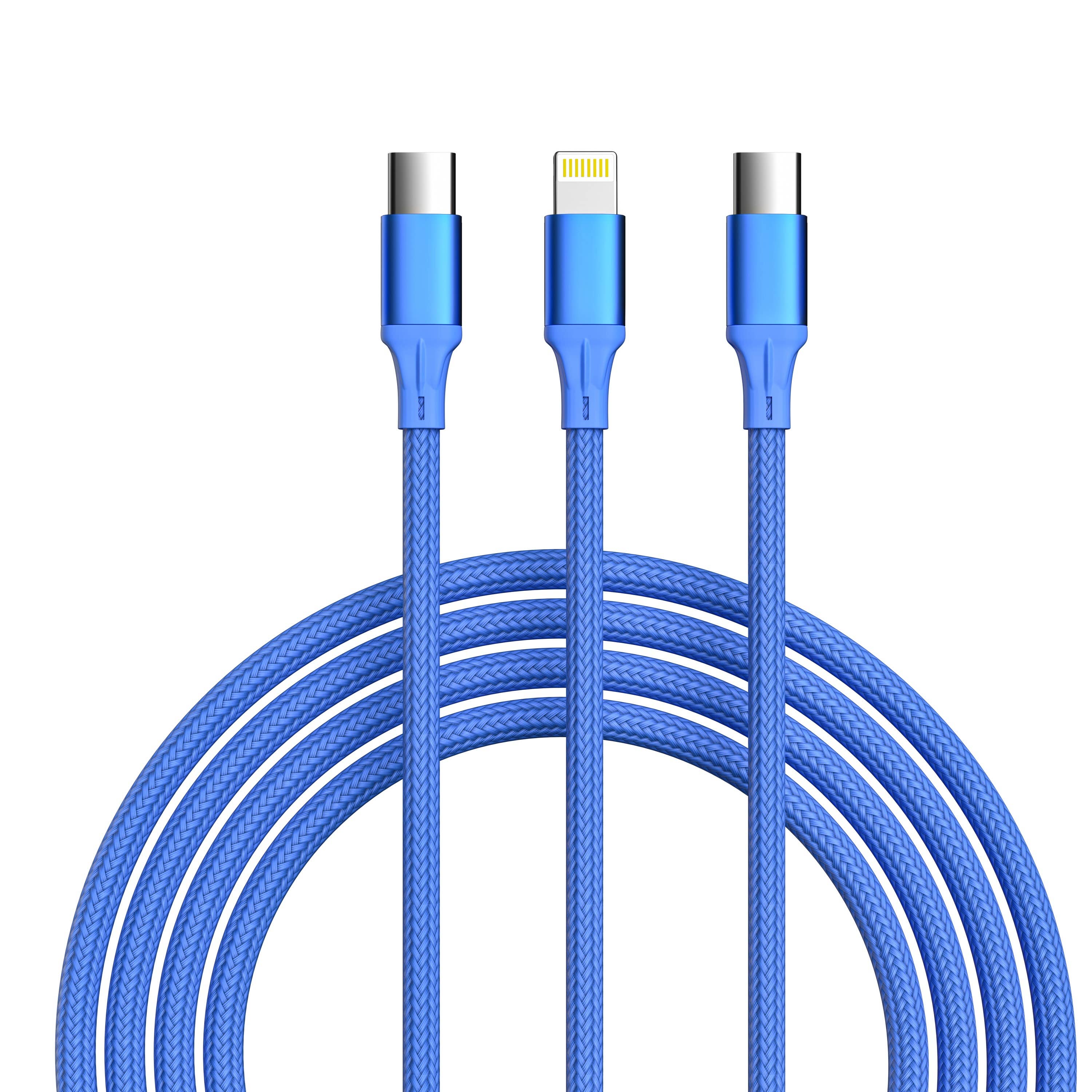3-in-1 Cable For IPhone/Ipad & Android Devices - Retail Pack