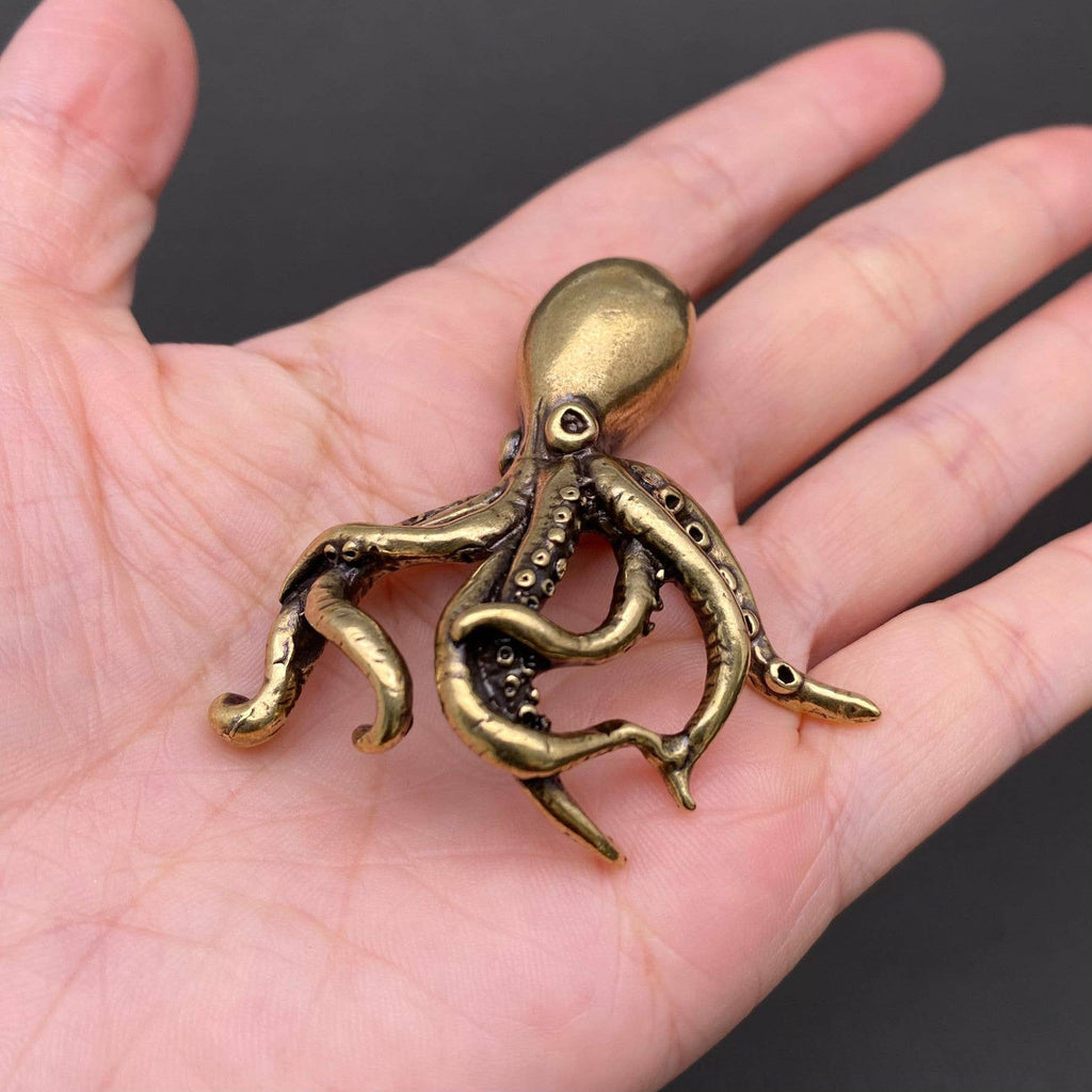 Brass Smart Octopus Crafts Decoration Desktop Ornaments