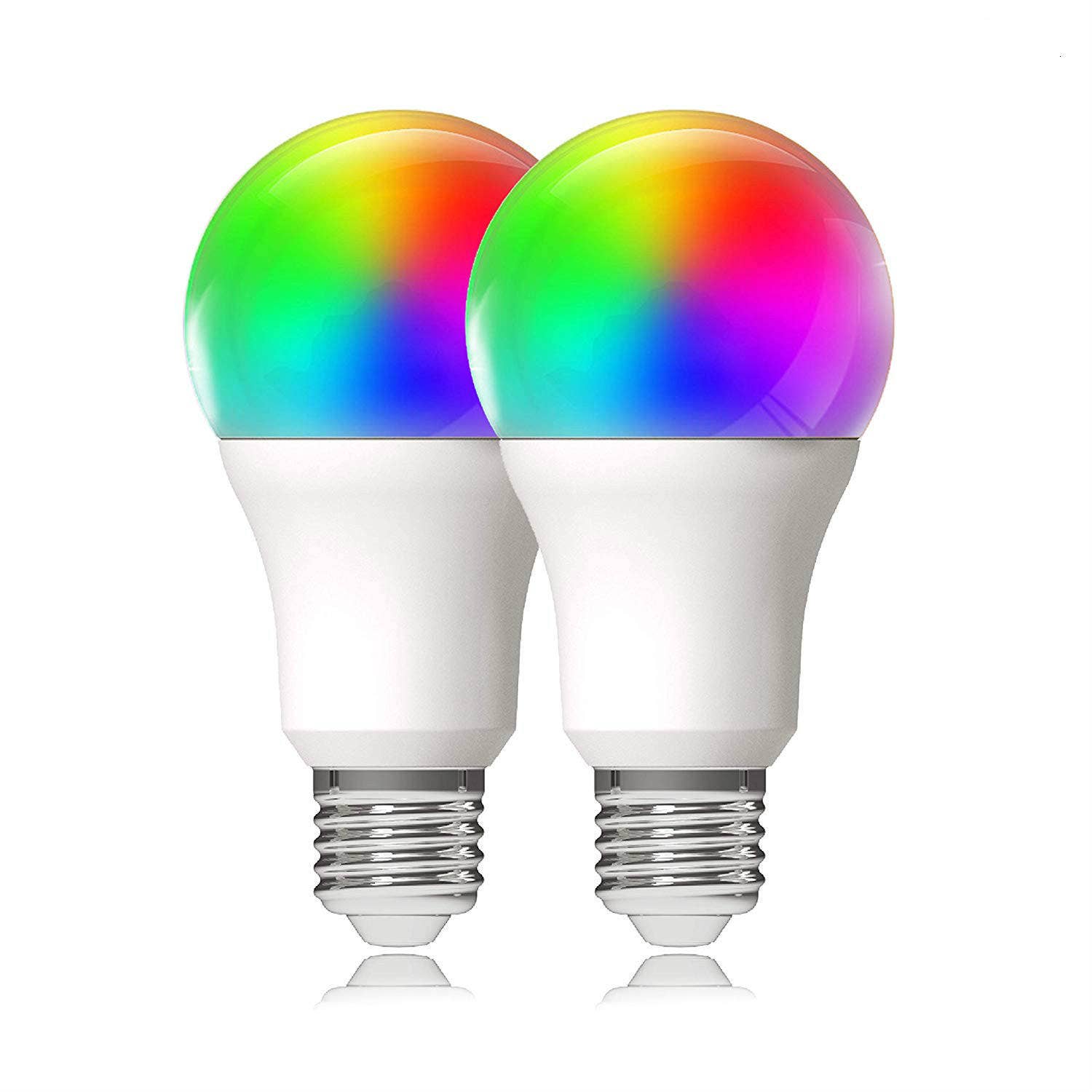 2-Pack Smart Home Multi-Color LED A19 Bulb 5W- Retail Pack