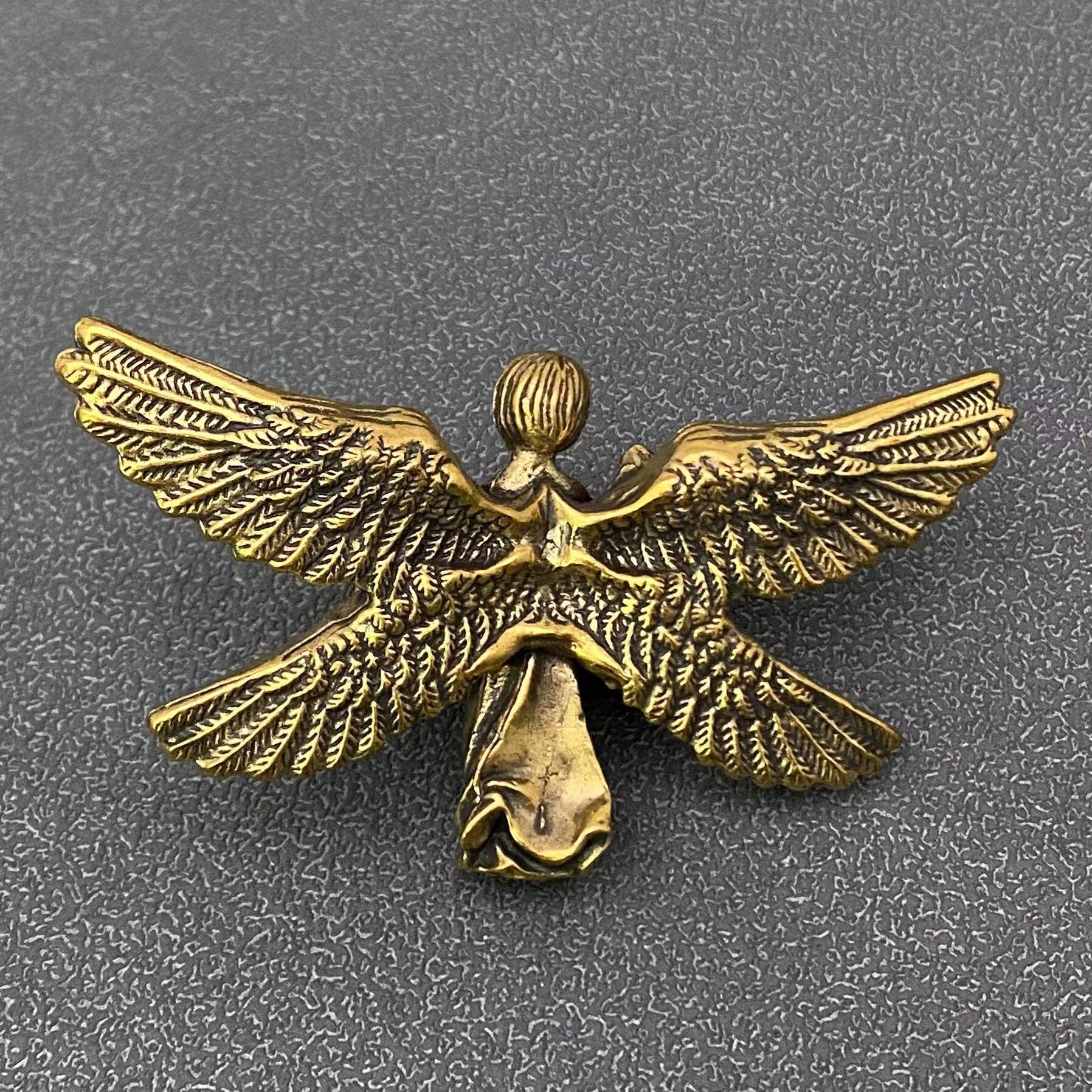 Brass Angel Statue Crafts Desktop Ornaments Decoration