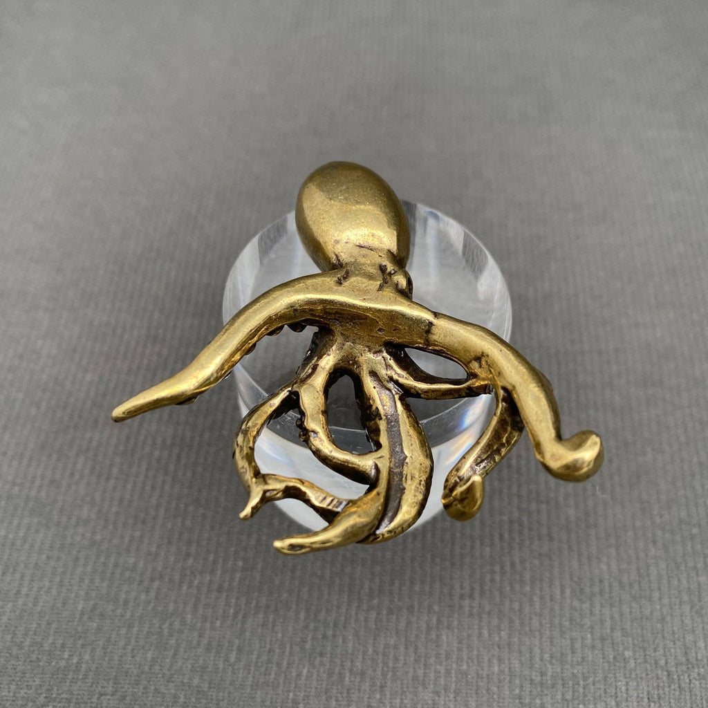 Brass Smart Octopus Crafts Decoration Desktop Ornaments