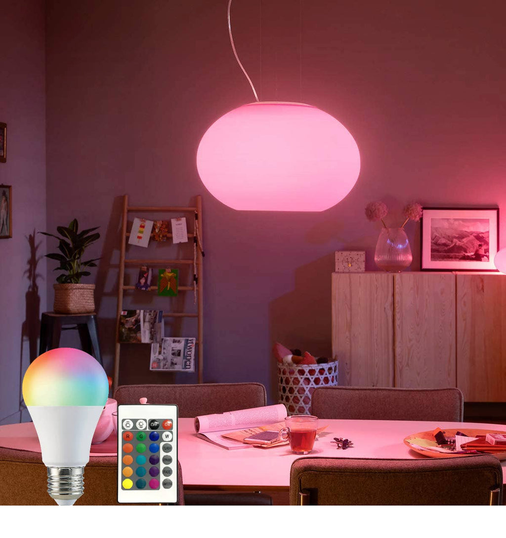 2-Pack Smart Home Multi-Color LED A19 Bulb 5W- Retail Pack