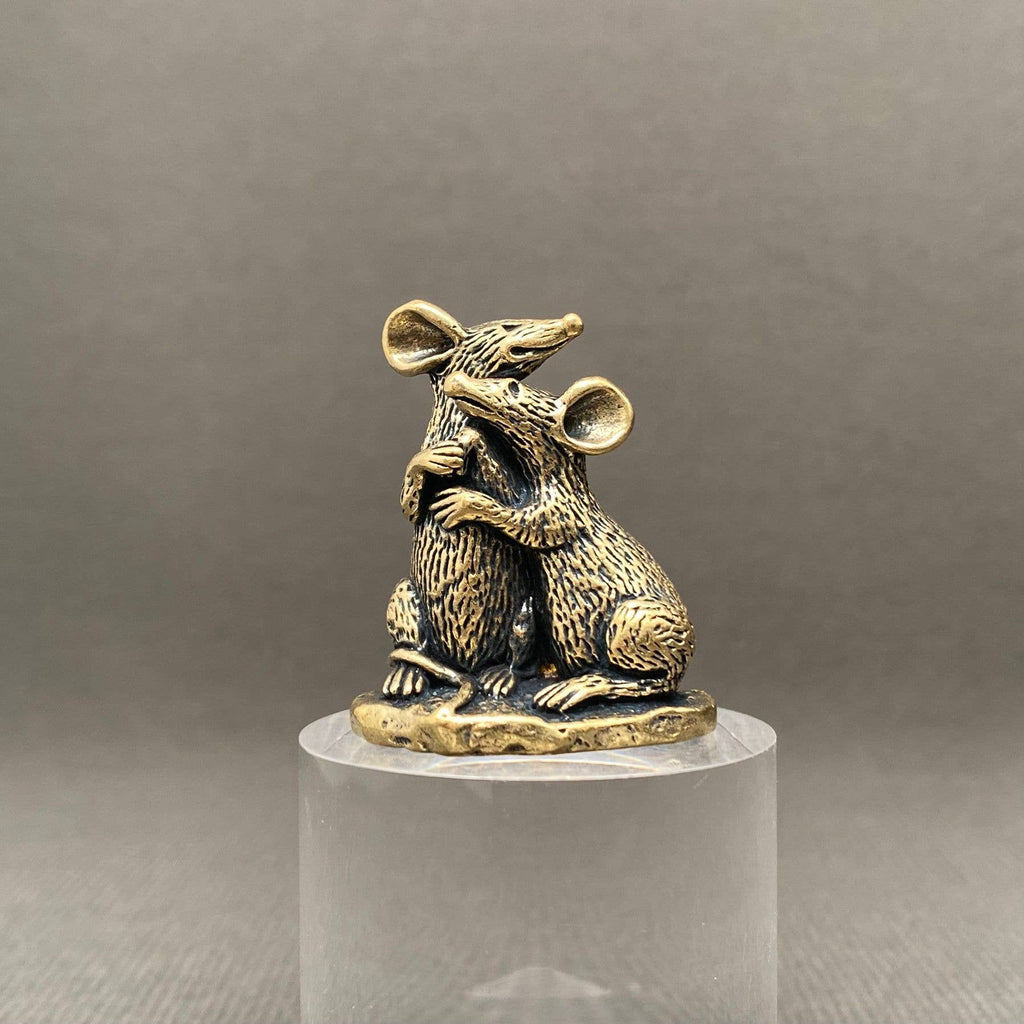 Couple Mouse Brass Crafts Decoration Desktop Ornaments