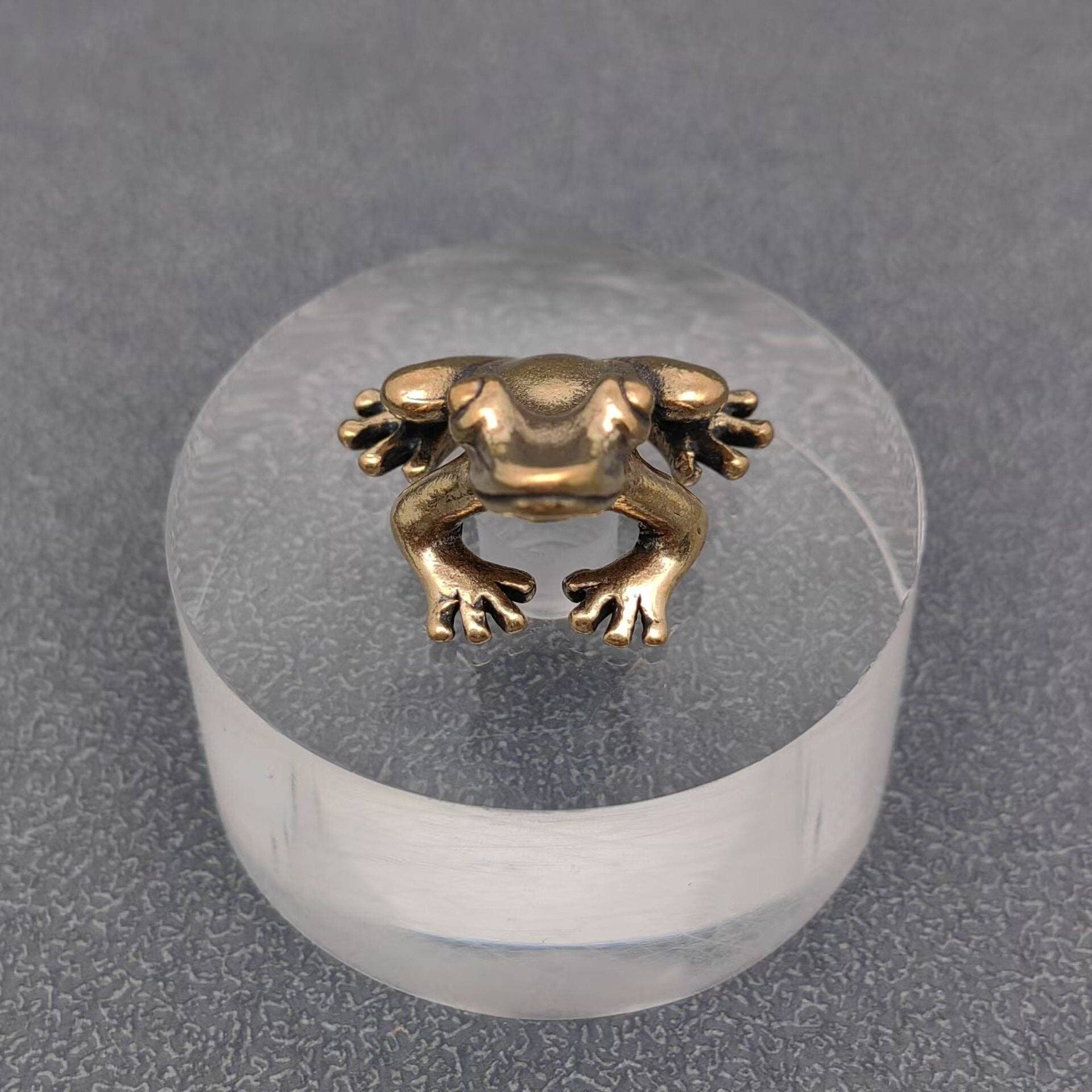Vintage Brass Little Frog Desktop Ornaments Decorations