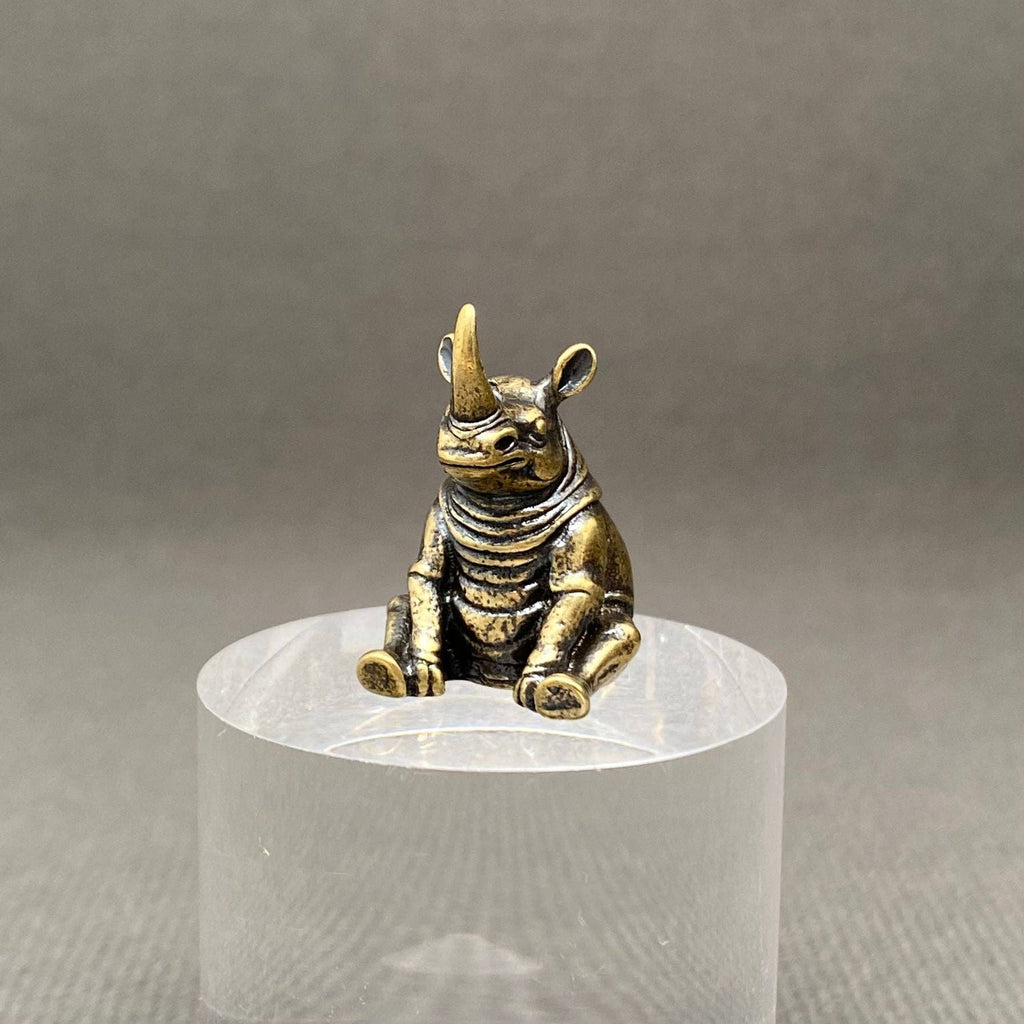 Brass Rhinoceros Crafts Decoration Desktop Ornaments