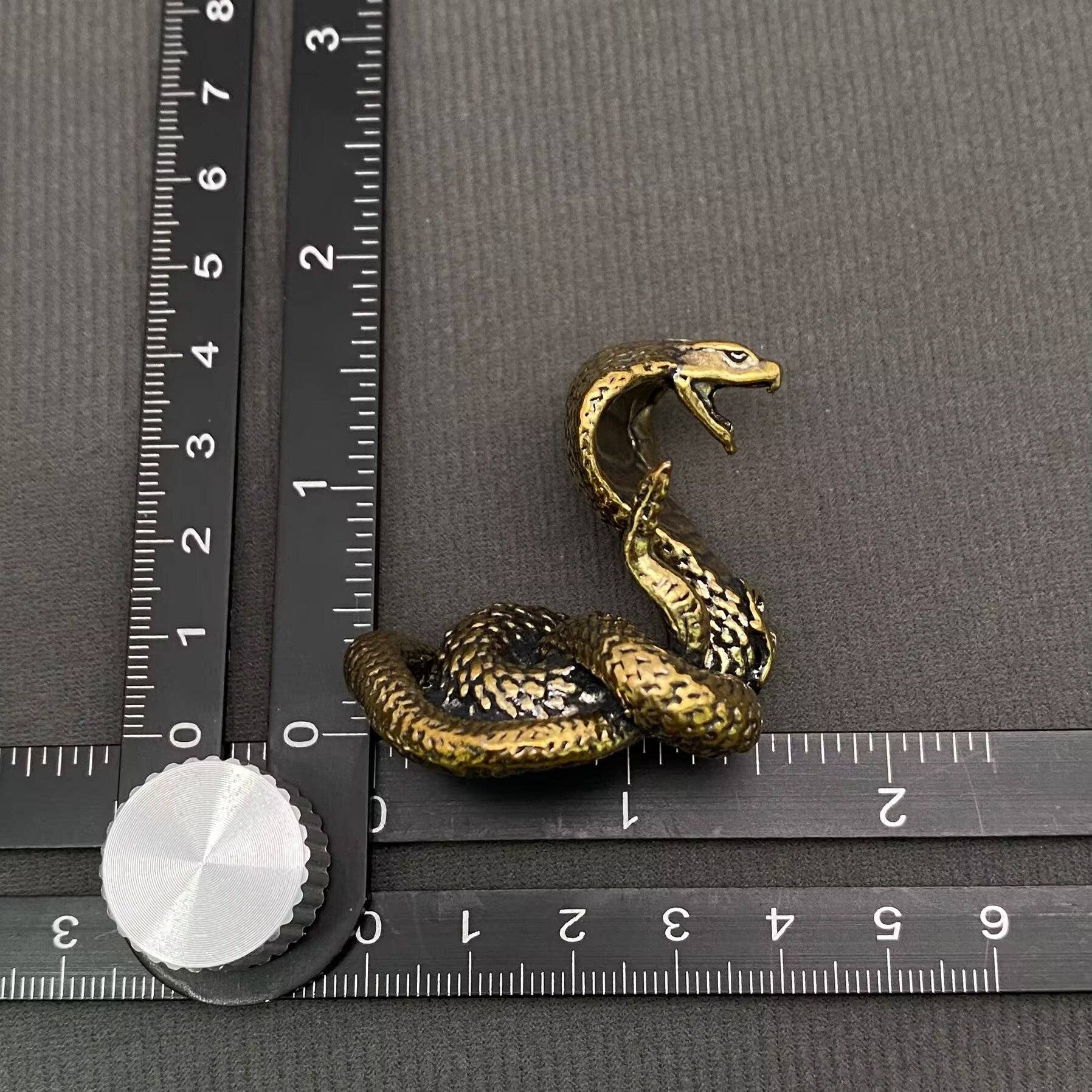 Brass Cobra Snake Crafts Desktop Ornaments Decoration
