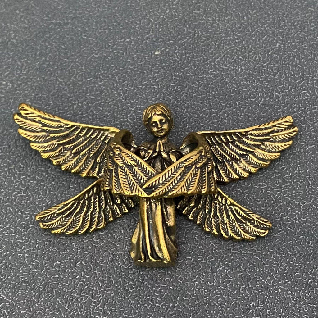 Brass Angel Statue Crafts Desktop Ornaments Decoration