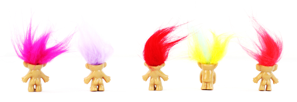 Pack of 5 Mini Troll Dolls