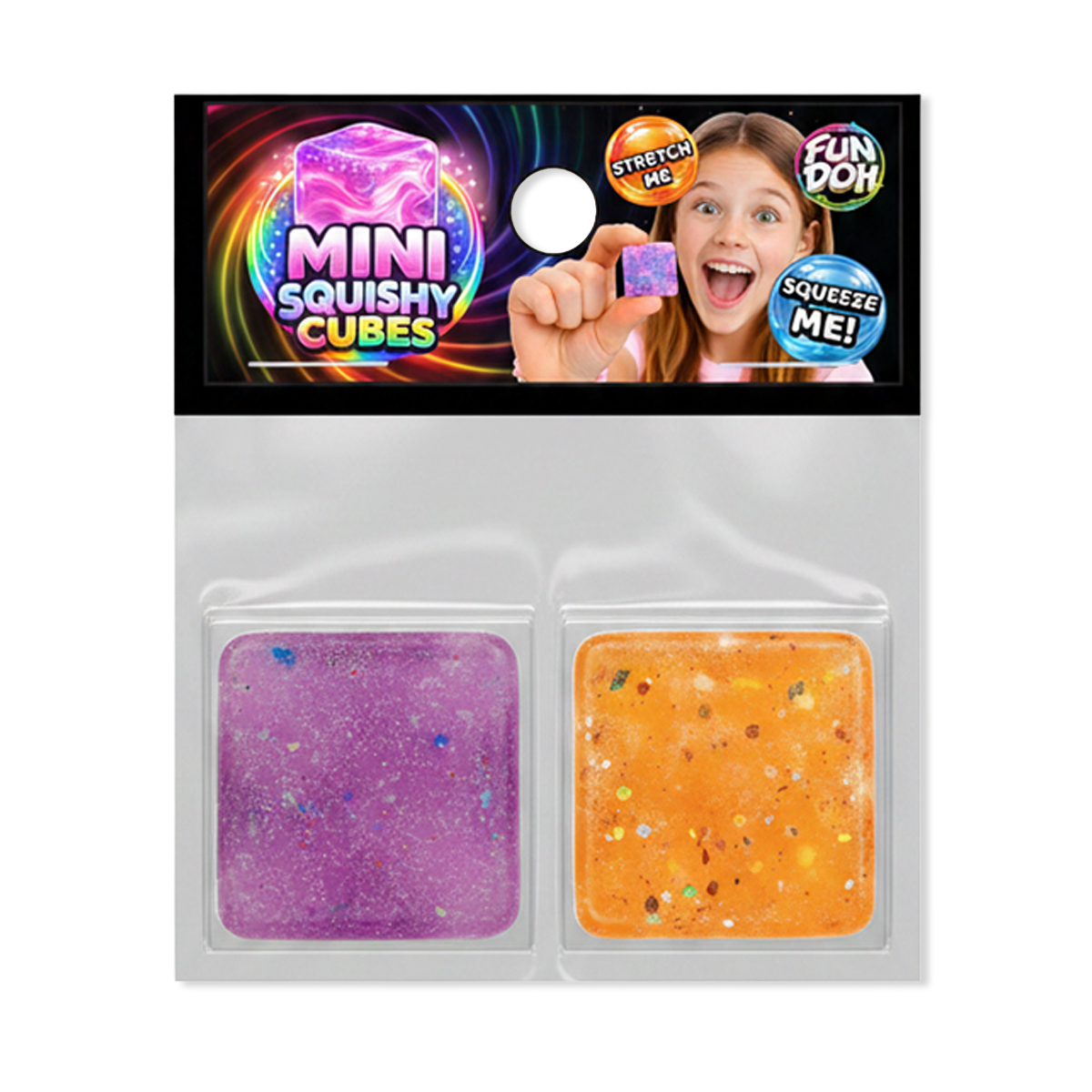 Fun Doh MINI Squishy Cube 2 Pack VIRAL Variety