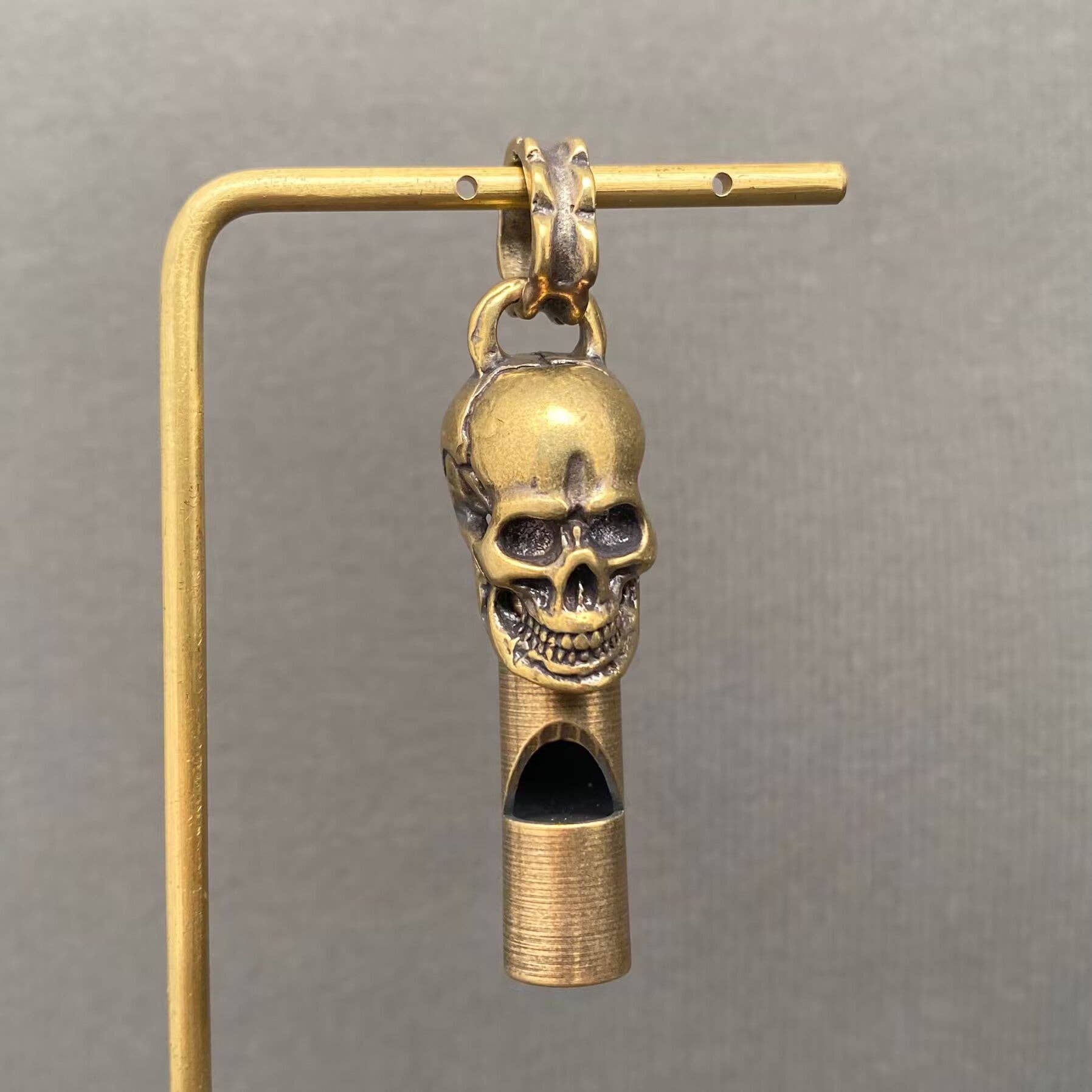 Brass Skull Whistle