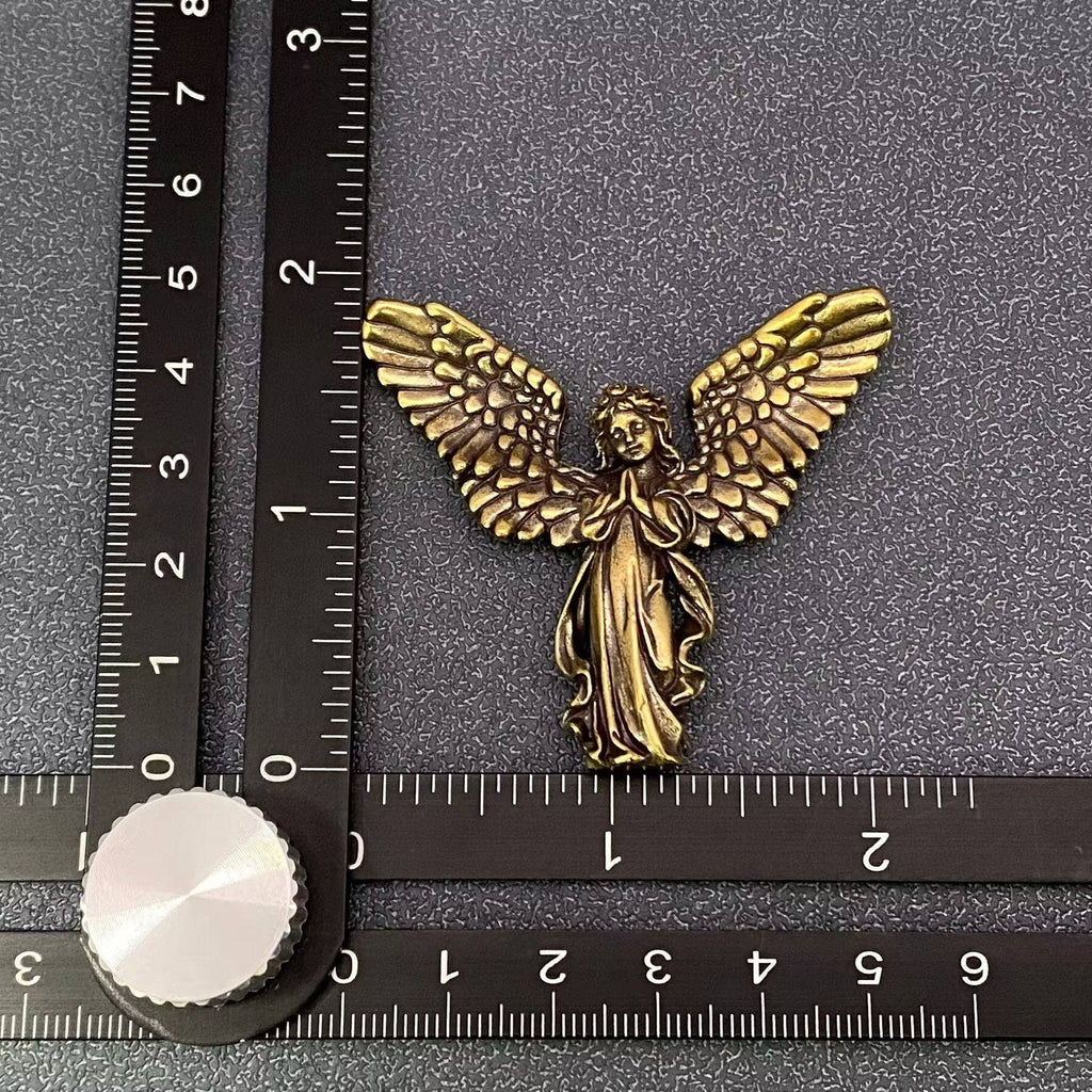 Brass Angel Statue Crafts Desktop Ornaments Decoration