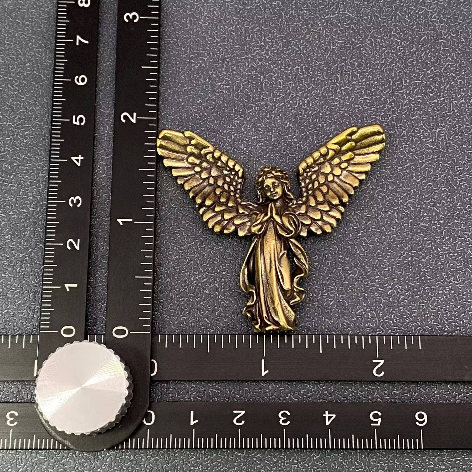 Brass Angel Statue Crafts Desktop Ornaments Decoration